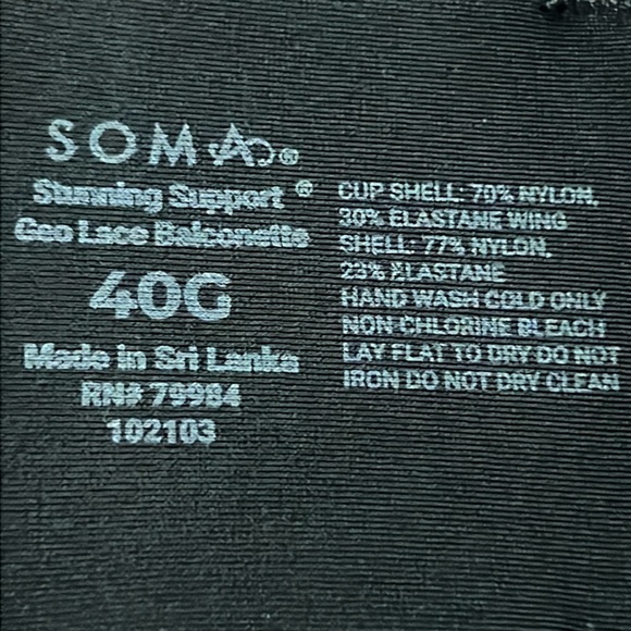 Soma Geo Lace Full Coverage Bra size 40G. NWTS. - Picture 4 of 7